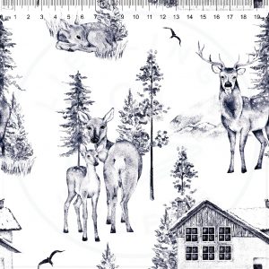 Deers_blue_vintage