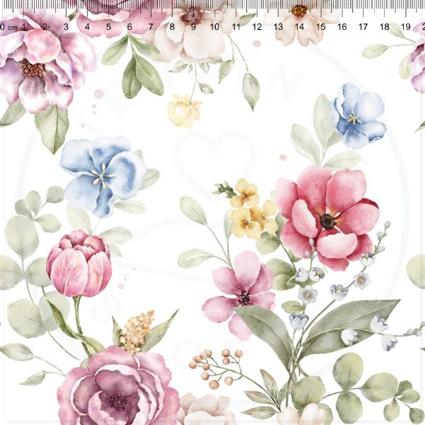 floral1_meadow Tile white