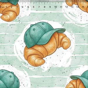 Aqua-tuerkise-Croissant-Cappie