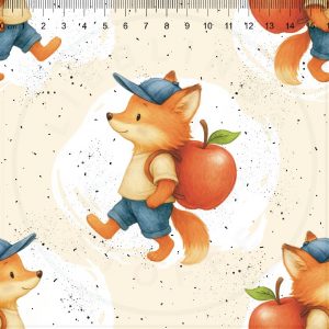 Fuchs mit Apfel