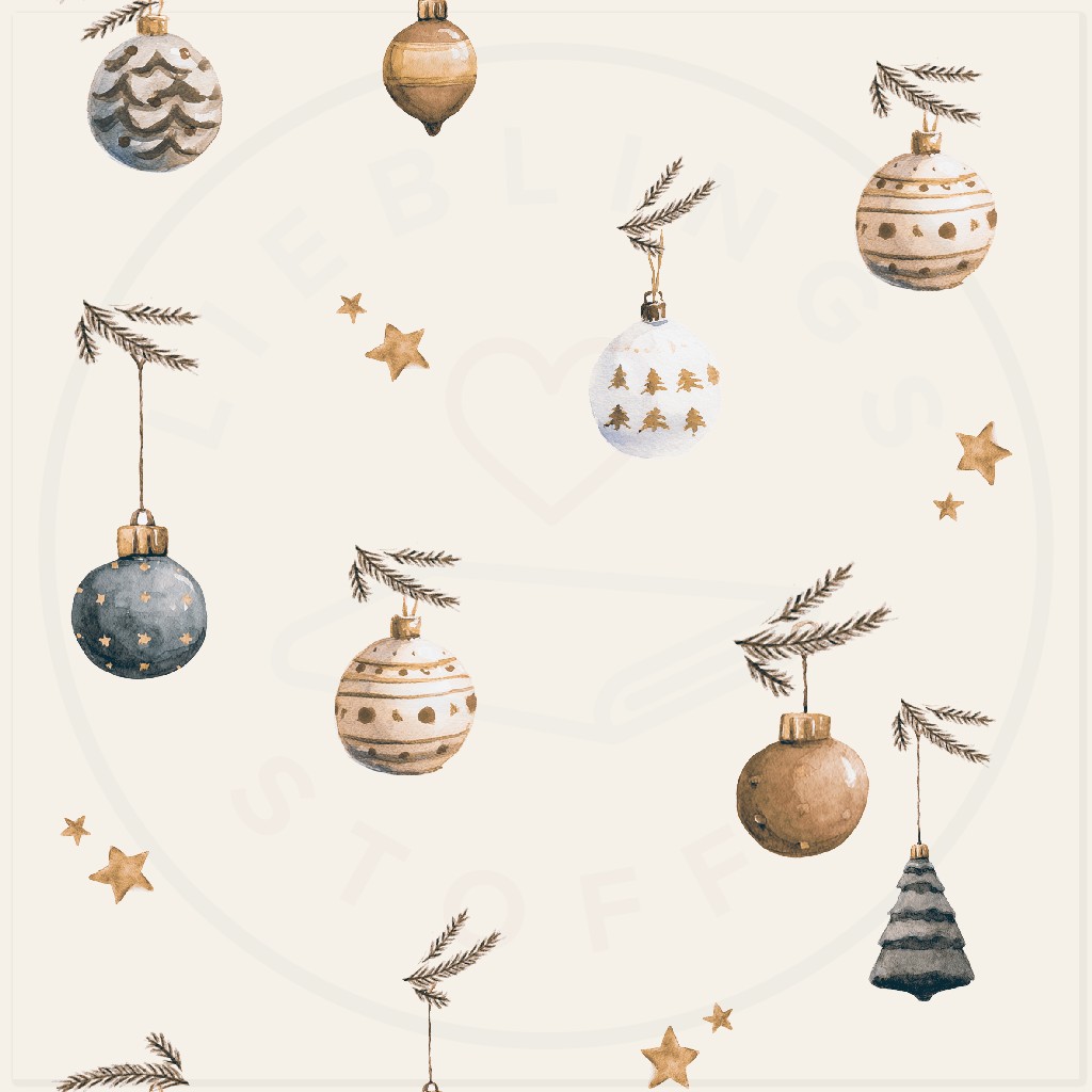 Christmas balls blue gold